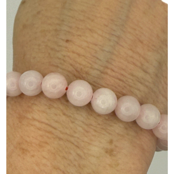 Natural Rose Quartz Stone Bracelet 8mm Pink Crystal Stretch Bracelet new - Picture 5 of 7
